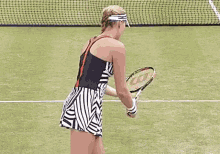 Kristina Mladenovic Tennis GIF - Kristina Mladenovic Tennis Serve GIFs