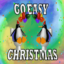 go easy christmas take it easy christmas christmas toilet christmas penguins dont overdo it christmas