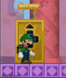 Luigi Luigi Door GIF - Luigi Luigi Door Luigi Awesome GIFs