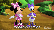 Wheres It Coming From Minnie Mouse GIF - Wheres It Coming From Minnie Mouse Daisy Duck GIFs