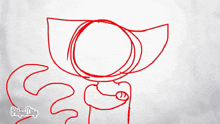 a drawing of a cartoon character with the word flipaclip written on the bottom