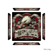 a can of budweiser is displayed in a blurry image