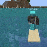 two minecraft characters are standing in the water with the name rekrap2 visible