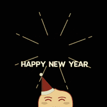 Happy New Year Hny Bb GIF - Happy New Year Hny Bb Binjai Bun GIFs