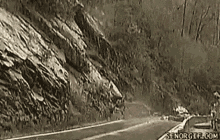 Landslide Mountain Slide GIF - Landslide Mountain Slide Road Close GIFs