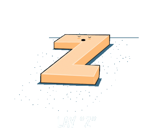 Downsign Lay Z Sticker - Downsign Lay Z Sleeping Stickers