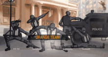 rainbow recruit rush orange team dance video game