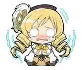 a cartoon of a girl crying with her eyes closed and tears running down her face .