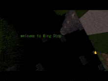 a computer screen says welcome to wing stop in green