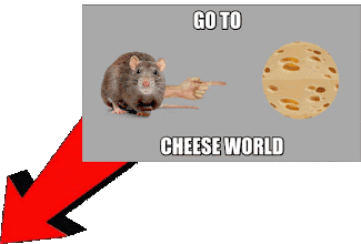 Go To Cheese World Fuck You Sticker - Go To Cheese World Fuck You Cheese Time Stickers