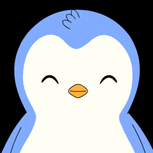 a cartoon of a penguin with an ai chip on its head