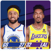 Golden State Warriors (27) Vs. Los Angeles Lakers (32) First-second Period Break GIF - Nba Basketball Nba 2021 GIFs