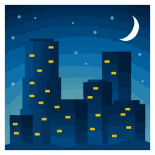 night with stars travel joypixels city landscape at night night sky