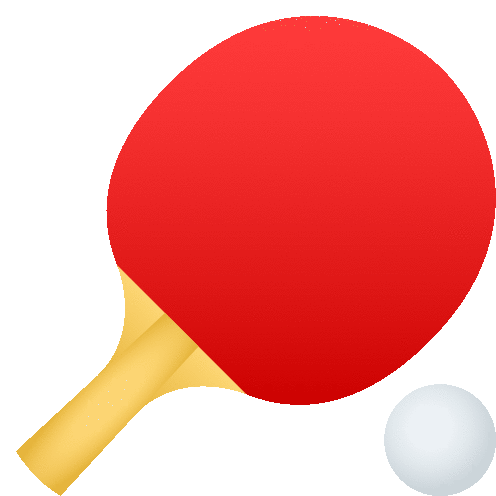 Sticker Ping pong paddles and balls 