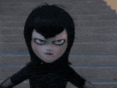 a cartoon character is holding up a sony cell phone