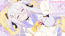 a drawing of a girl sleeping next to a cat with a x on the bottom right