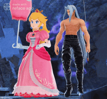 Sephiroth Princess Peach GIF - Sephiroth Princess Peach Smash Bros GIFs