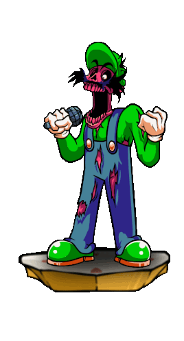 Ihy Luigi Blinked Fnf Sticker - Ihy Luigi Blinked Fnf Mario'S Monday Night Massacre Stickers