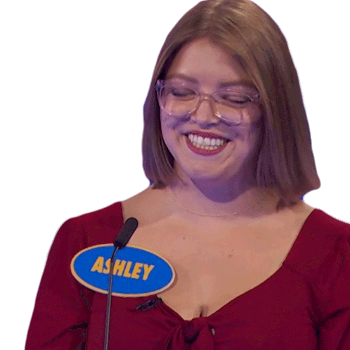 Smiling Ashley Sticker - Smiling Ashley Family Feud Canada Stickers