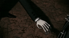 a person is laying in a coffin with their eyes closed and their mouth open .