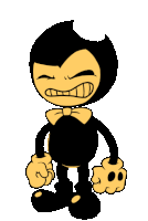 a cartoon character with a bow tie and a fist in his hand .