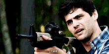Matthew Daddario Gun GIF - Matthew Daddario Gun GIFs