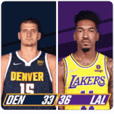 Denver Nuggets (33) Vs. Los Angeles Lakers (36) First-second Period Break GIF - Nba Basketball Nba 2021 GIFs