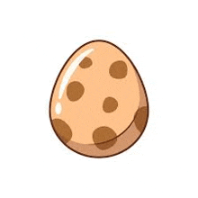 a cartoon illustration of a cookie with brown polka dots on it .