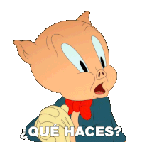 Qué Haces Porky Sticker - Qué Haces Porky Looney Tunes Stickers