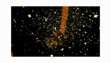 a computer generated image of a person falling through a hole in the sky