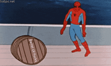 Spider Man No Fucks GIF - Spider Man No Fucks Barrel Of Fucks GIFs