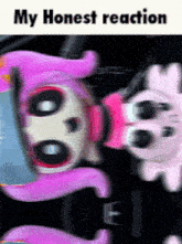 a picture of a stuffed animal with the words " my honest reaction " on the bottom