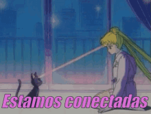 Luna Y Sailor Moon Conectadas GIF - Conectados Estamos Conectados Mente GIFs