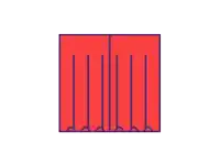 a drawing of a red curtain with a butterfly on the bottom