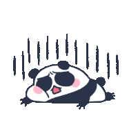 Panda Exhausted Sticker - Panda Exhausted Tired Stickers