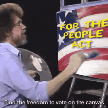 Find The Freedom To Vote On The Canvas Canvas GIF - Find The Freedom To Vote On The Canvas Canvas Bob Ross GIFs