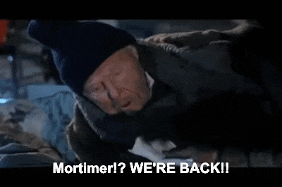 We Re Back We're Back GIF - We re back We're back Mortimer - Discover &  Share GIFs