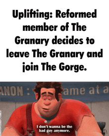 a cartoon character says i don t wanna be the bad guy anymore