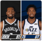 Brooklyn Nets (91) Vs. Utah Jazz (75) Third-fourth Period Break GIF - Nba Basketball Nba 2021 GIFs