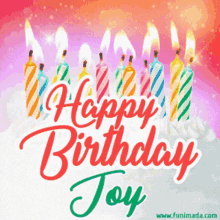 Happy Birthday To Joy Candles GIF