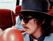 George Harrison Red Ballon GIF - George Harrison Red Ballon Tour Bus GIFs
