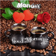 Good Morning Monday GIF - Good Morning Monday Hearts GIFs