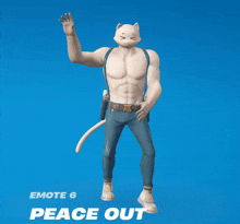 Peace Out Meowscles GIF - Peace Out Meowscles Fortnite Meowscles GIFs