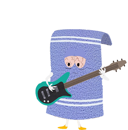 Playing Guitar Towelie Sticker - Playing Guitar Towelie South Park Stickers