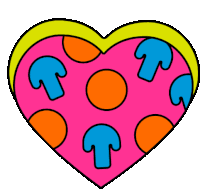 Heart Bonnaroo Sticker - Heart Bonnaroo Pizza Stickers