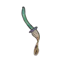 a cartoon drawing of a witch 's broom with dirt dripping out of it
