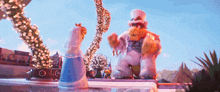 mario and princess peach are getting married in a cartoon scene