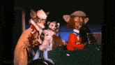 a group of cartoon characters are in a car and the website mousesteps.com is visible on the bottom