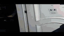 a white door has a sticker on it that says " personnel airlines "