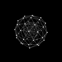 sphere points connections 3d simulation